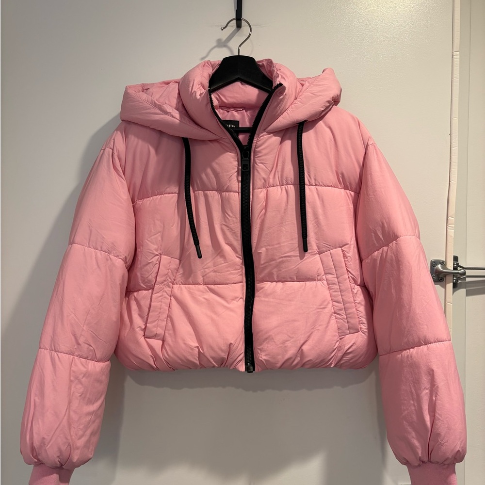 Zara Pink Hooded Puffer Jacket